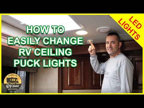Changing An LED Ceiling Puck Light In The RV – How To Replace And Install – RV Upgrades