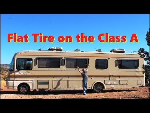 Spare Tire for a Class A - Changing a Flat Tire on the Motorhome