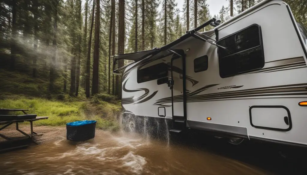 legalities of showering in rv while driving