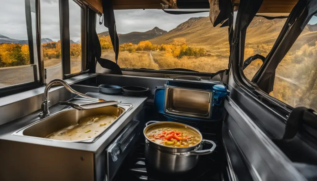 rv cooking while driving